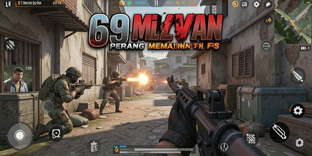 Screenshot gameplay 69LIVE menampilkan aksi tembak-menembak yang seru.