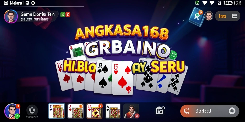Tampilan gameplay seru dalam ANGKASA168 saat bermain Domino.
