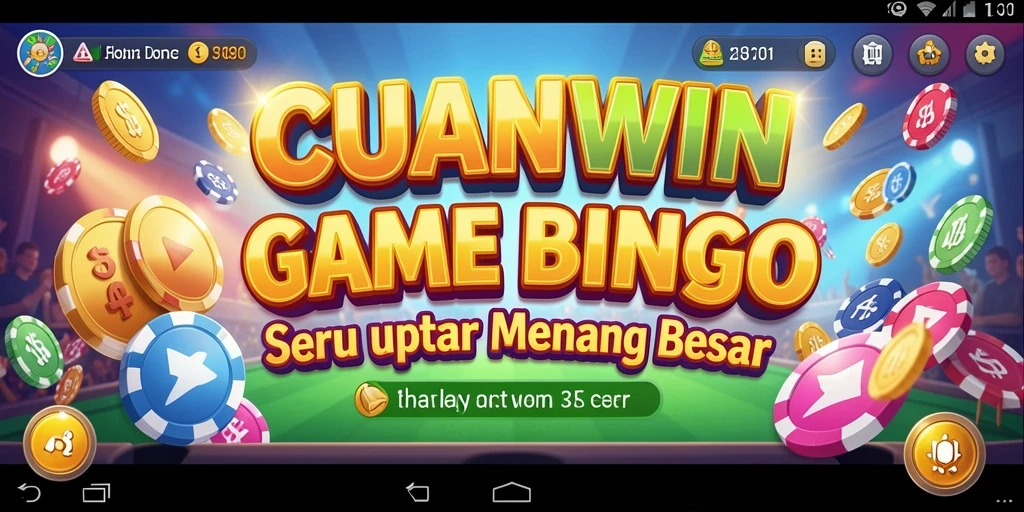 Screenshot gameplay CUANWIN menunjukkan keseruan bermain Bingo dengan teman.