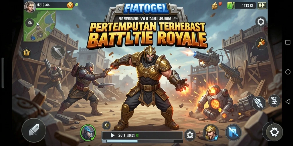 Tangkapan layar dari gameplay seru FIATOGEL Battle Royale.