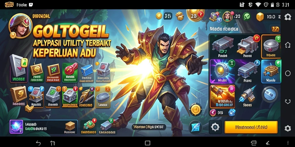 Tampilan utama GOLTOGEL yang sederhana dan fungsional.
