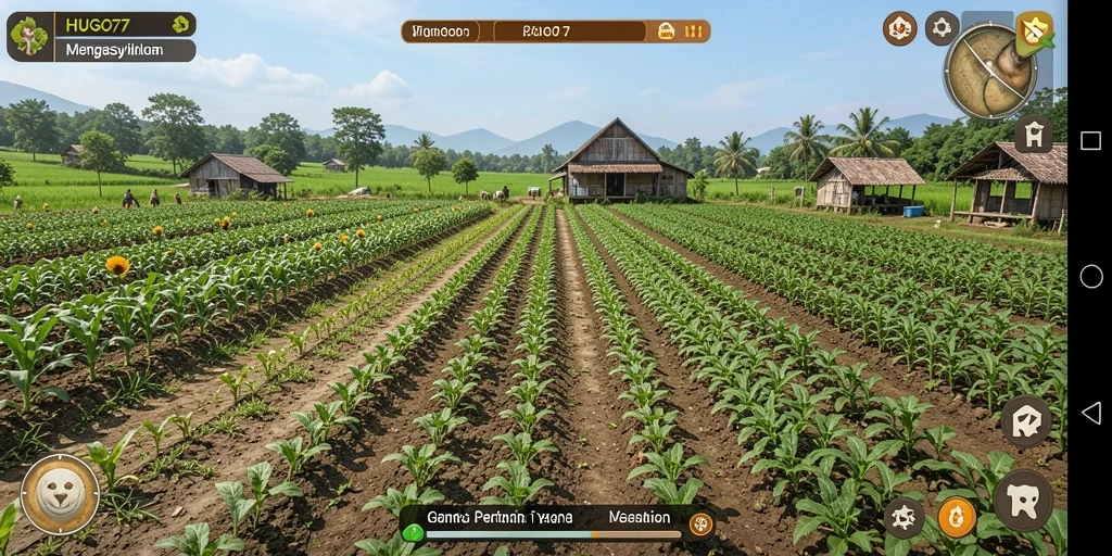 Tangkapan layar menunjukkan gameplay seru dan interaktif dalam HUGO77.