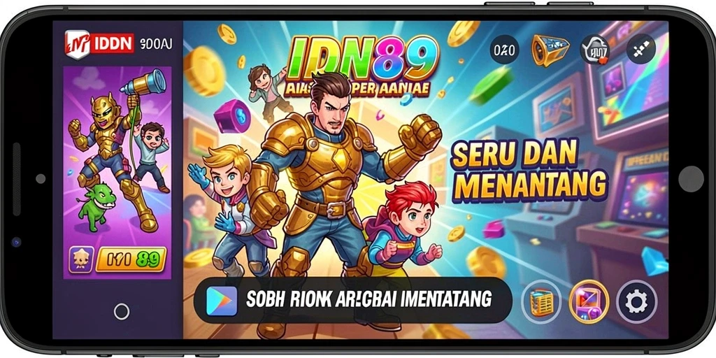 Tampilan gameplay seru dari IDN89 dengan aksi arcade yang mendebarkan.