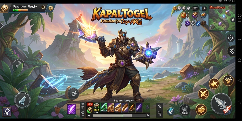Gameplay KAPALTOGEL menampilkan pertarungan seru di dunia fantasi.