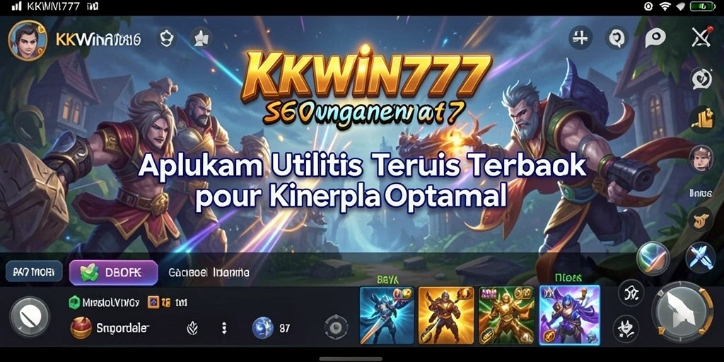 Screenshot utama KKWIN777 dengan tampilan antarmuka yang menarik.
