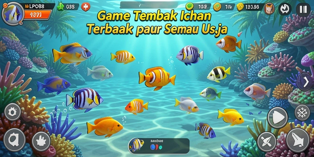 Tampilan gameplay LPO88 yang seru dalam menembak ikan.
