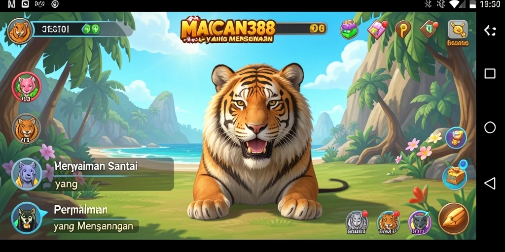 Tampilan gameplay <strong>MACAN388</strong> yang penuh warna dan menarik.