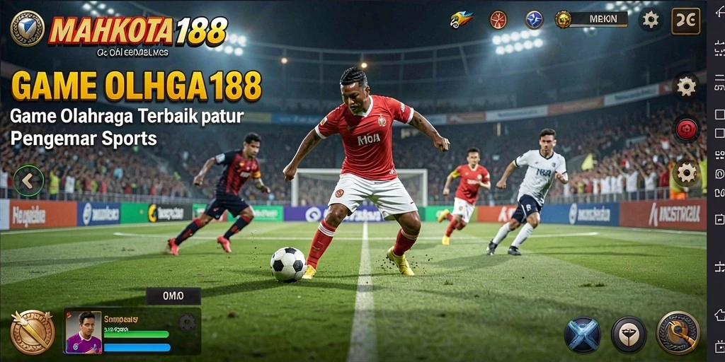 Tampilan gameplay MAHKOTA188 yang mendebarkan dengan aksi olahraga.