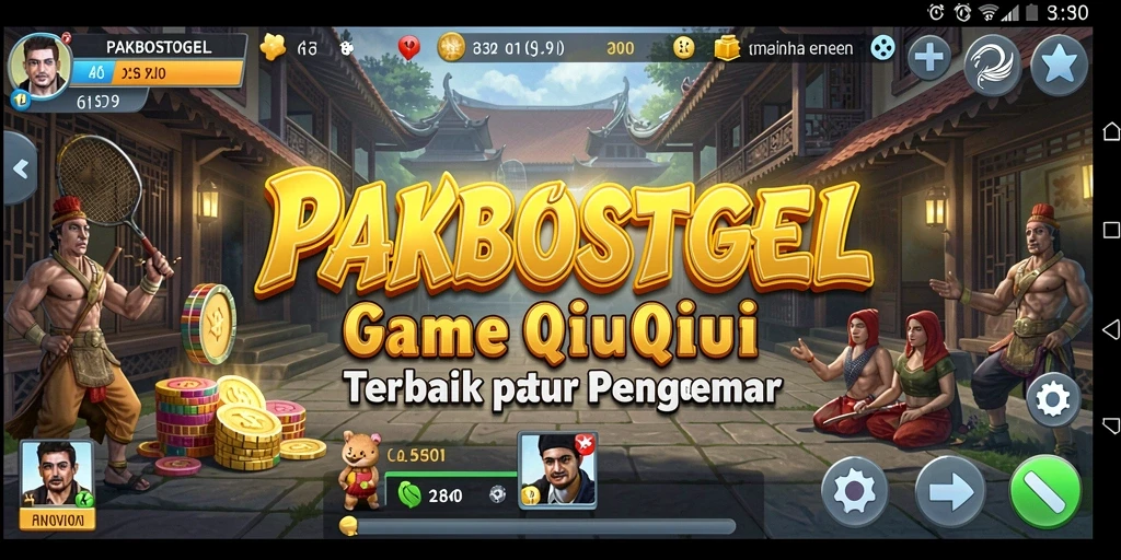Tampilan screenshot PAKBOSTOGEL dengan aksi seru permainan QiuQiu.