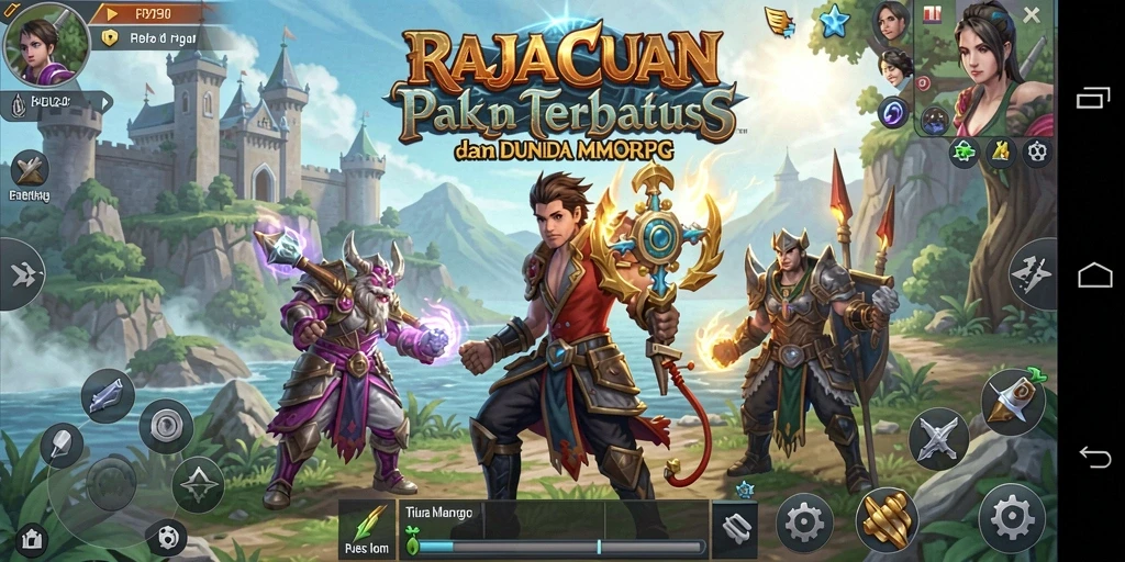 Gameplay seru RAJACUAN dalam dunia MMORPG yang megah.