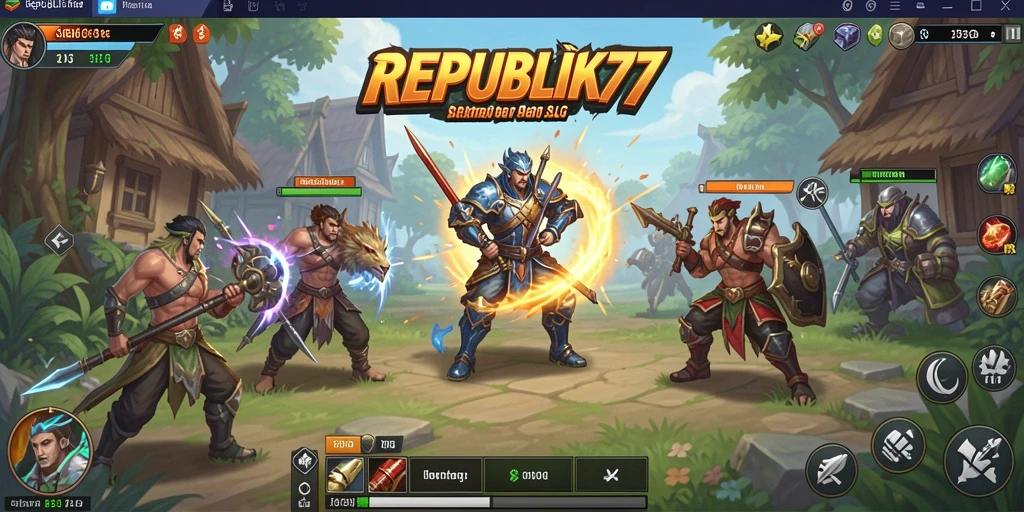 Tampilan gameplay unik dari REPUBLIK77 dengan strategi intens.