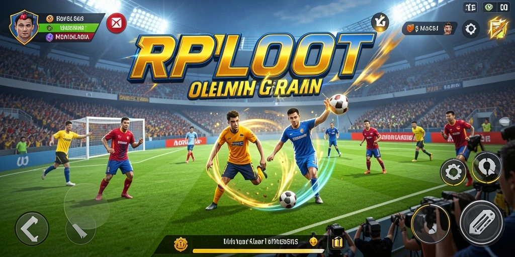 Tampilan gameplay menarik dalam RPLOOT menunjukkan aksi olahraga seru.