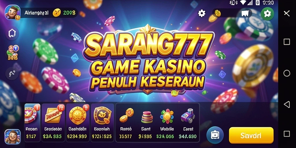 Tampilan menarik dari gameplay Kasino SARANG777 yang menghibur.