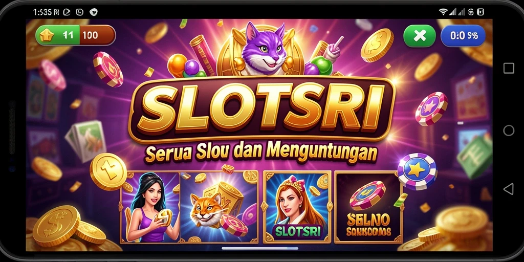 Tampilan gameplay SLOTSRI yang menarik dengan mesin slot yang beragam.