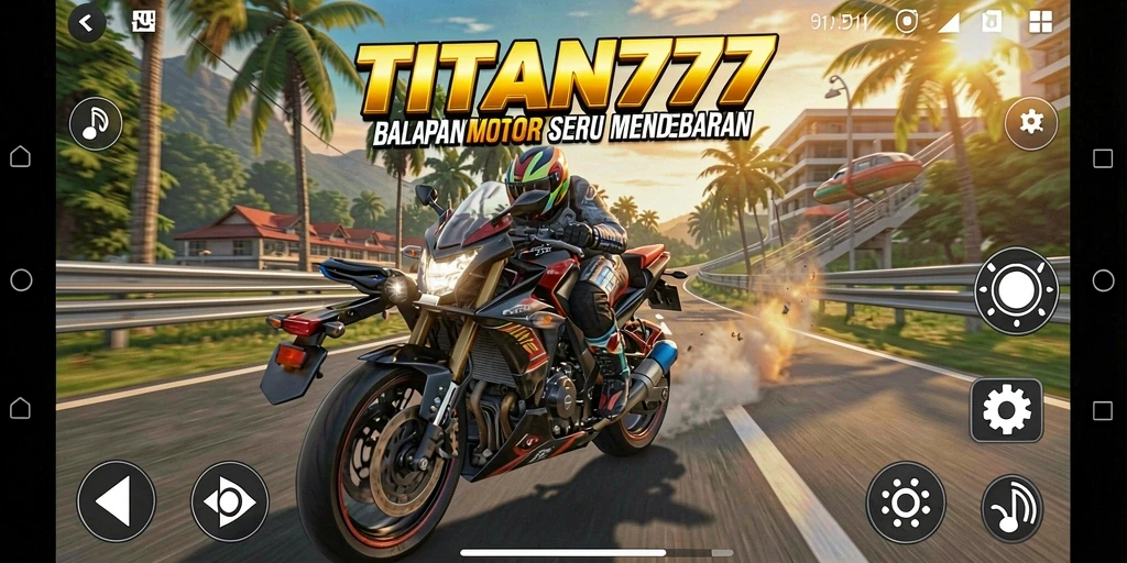 Tampilan gameplay seru dan mendebarkan di TITAN777.