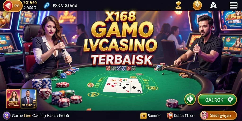Tampilan gameplay Live Casino yang seru dan interaktif di X168.