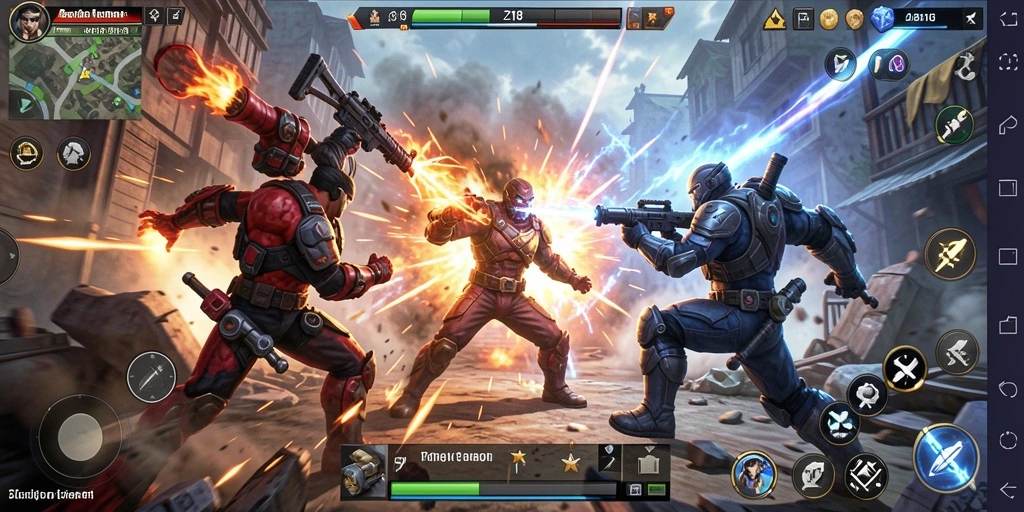Screenshot menampilkan pertarungan mendebarkan di Z18 dengan aksi intens.